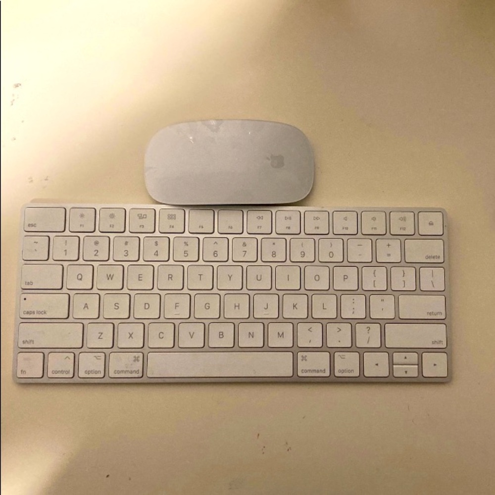 Apple keyboard with mouse no charger no box works perfectly